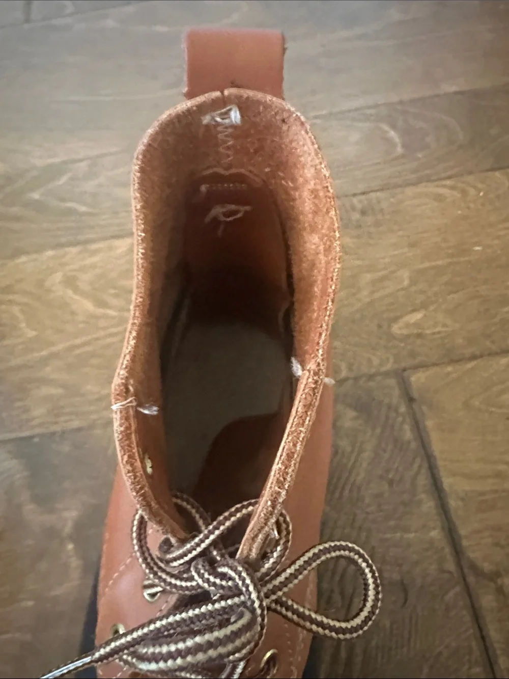 Eddie Bauer Duck Boots in Brown and Navy